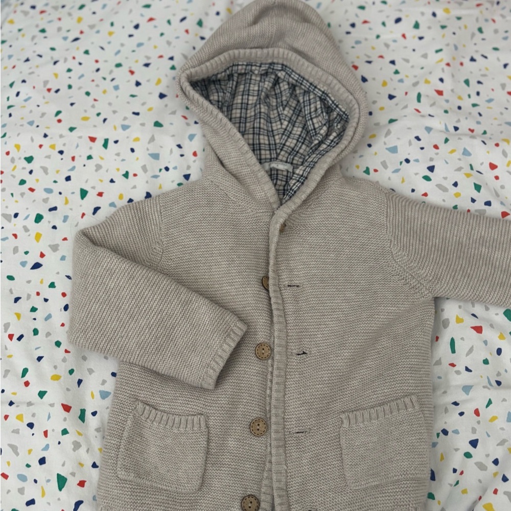 PureBaby - Cozy Knit Hooded Kids Cardigan